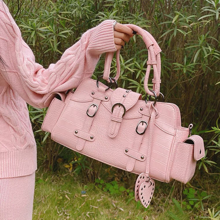 Buckle Babe Pink Shoulder Bag - fairypeony