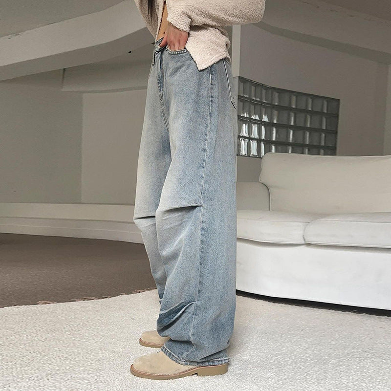 Denim Blue Baggy Boyfriend Jeans - fairypeony