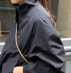 Stand Collar Zipper Windbreaker Jacket