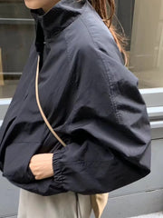 Stand Collar Zipper Windbreaker Jacket