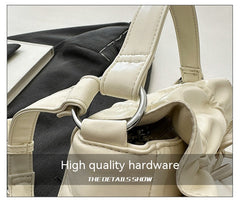 The Rosette Ribbon Leather Shoulder Bag - fairypeony