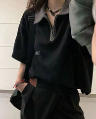 Vintage Polo Neck Short Sleeve Tee