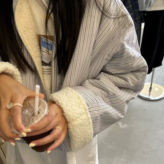 Vintage Plaid Reversible Oversized Jacket