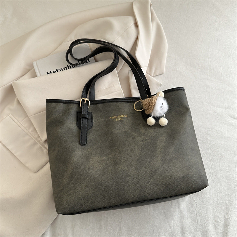 Aesthetic Pendant Pu Leather Tote Bag - fairypeony