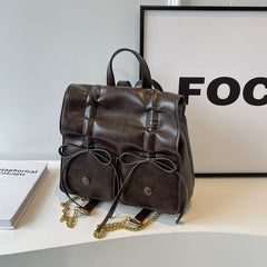 The Journey Carryall Bow Leather Backpack