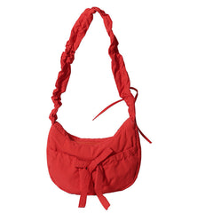 Aesthetic Bow Knot Stitching Shoulder Bag