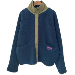 Reversible Contrast Color Lambswool Jacket - fairypeony