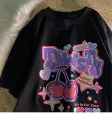 Danish Pastel Print Oversized Short Sleeve Tee