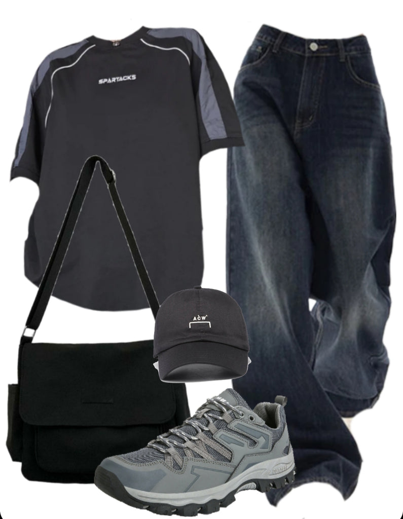 OOTD: Oversized Tee + Boyfriend Jeans + Canvas Satchel Bag + Trailblazer outdoor Sneakers