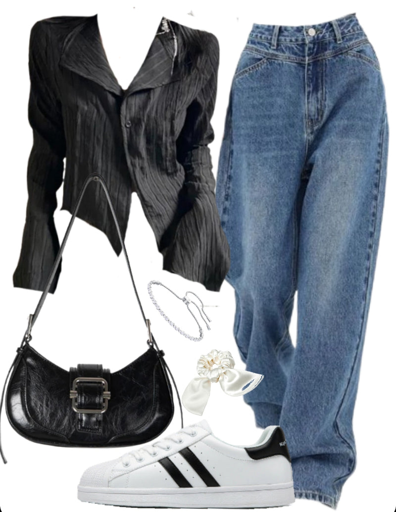 OOTD: Vintage Blouse & High Rise Boyfriend Jeans