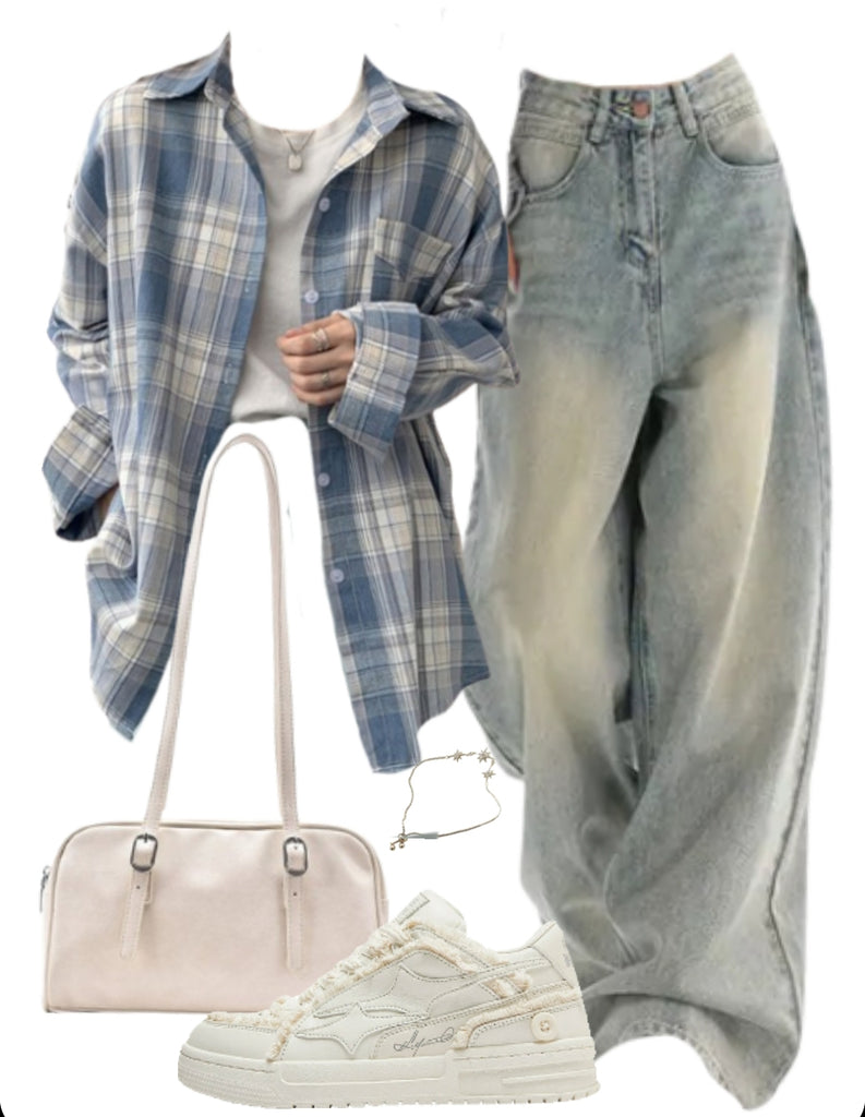 OOTD: Blouse + Boyfriend Jeans + Sneakers + Bag