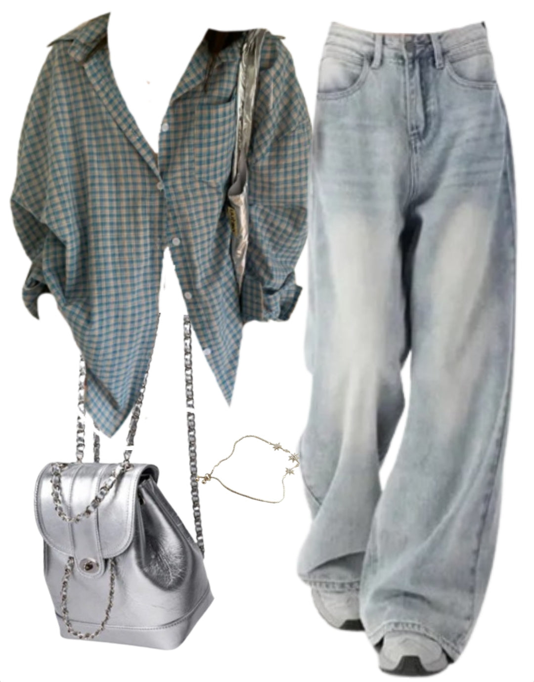 OOTD: Oversized Blouse + Baggy Boyfriend Jeans + Mini Pu Leather Backpack