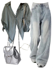 OOTD: Oversized Blouse + Baggy Boyfriend Jeans + Mini Pu Leather Backpack