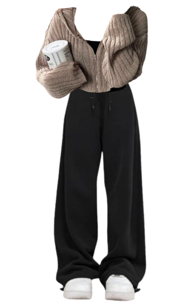 OOTD: Zip Up Hoodie + Vintage Solid Color Baggy Sweatpants