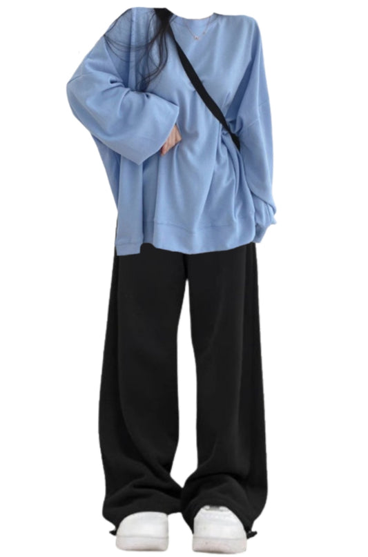 OOTD: Oversized Sweatshirt + Vintage Solid Color Baggy Sweatpants