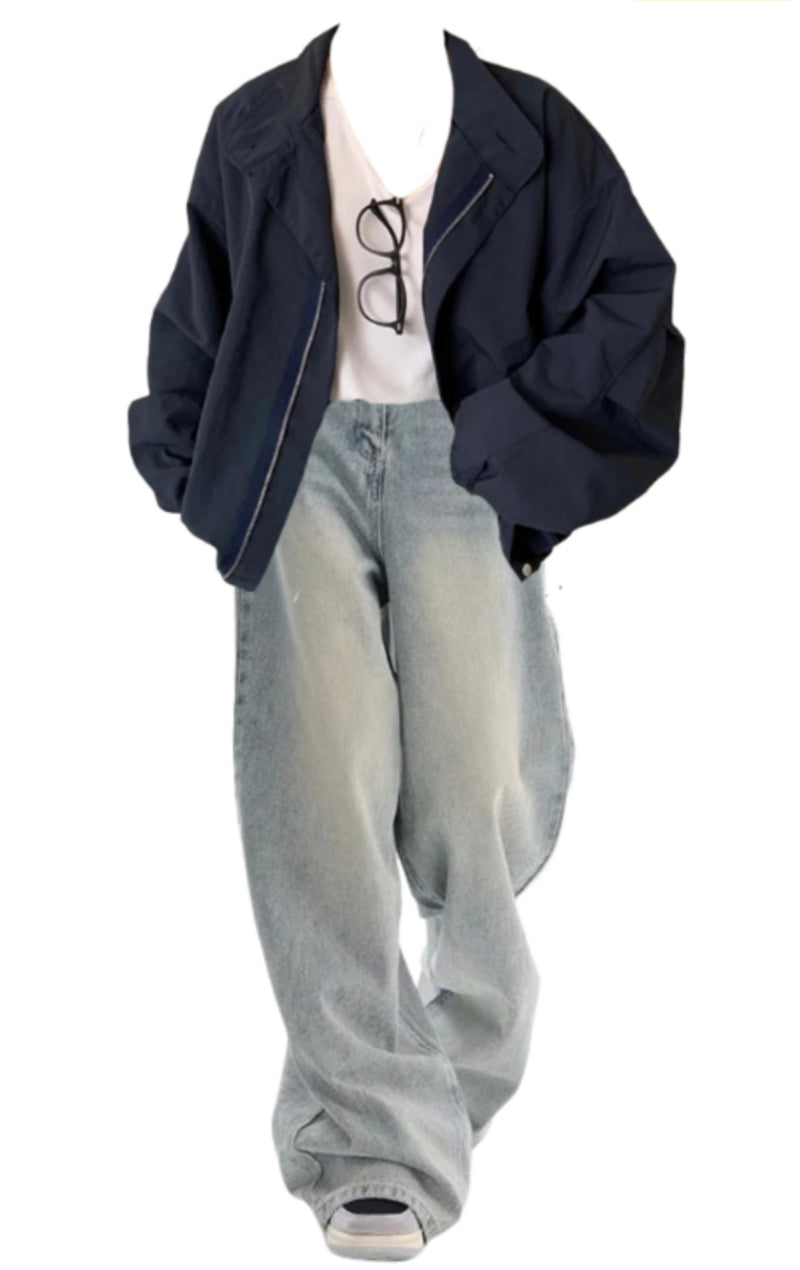 OOTD: Oversized Jacket + Vintage Baggy Boyfriend Jeans