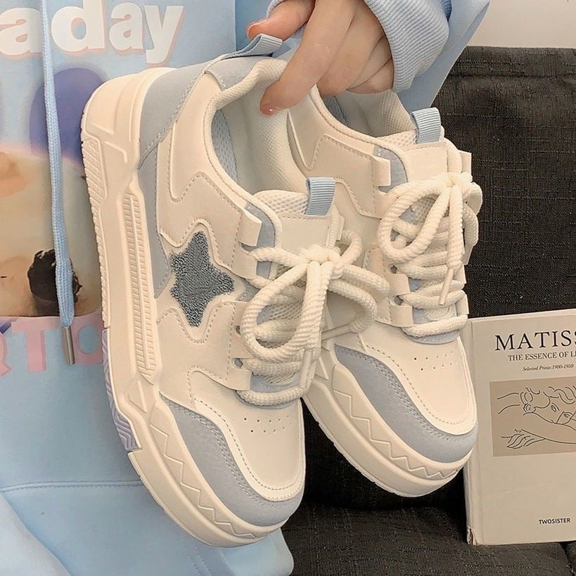 Pastel Color Block Star Sneakers