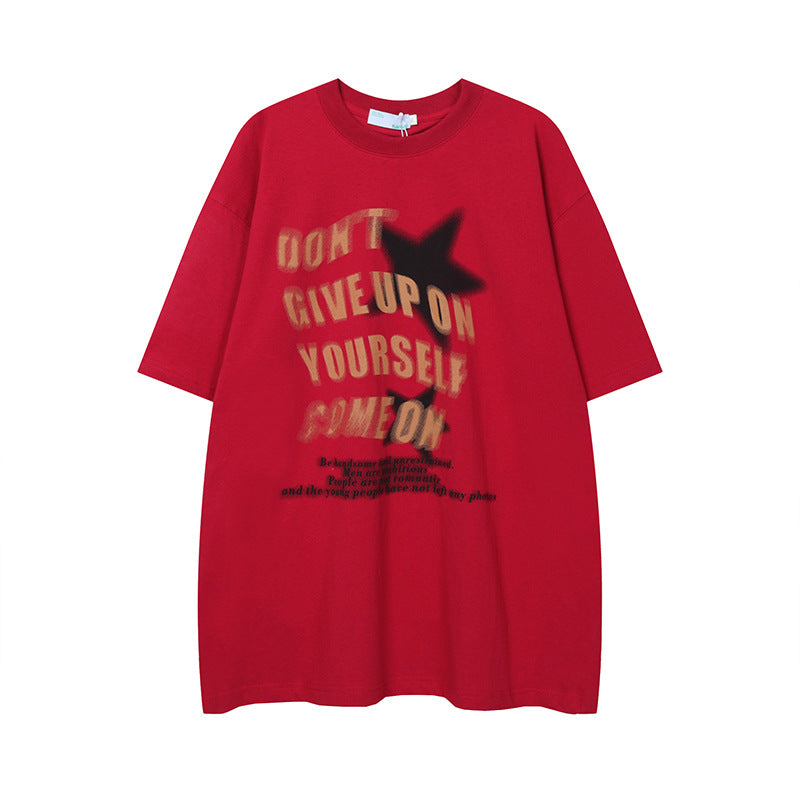 Vintage Star Graphic Oversized Tee - fairypeony