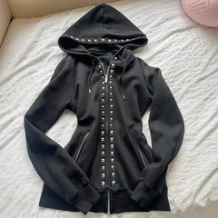 Hooded sweatshirt jacket