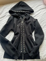 Hooded sweatshirt jacket