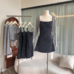 Floral print halter dress Set