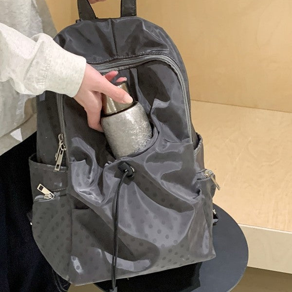 Polka Dot Waterproof Nylon Backpack