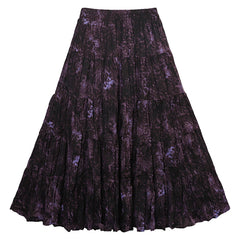 Casual Floral Umbrella Maxi Skirt - fairypeony