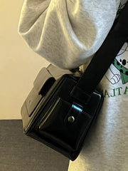 Vintage Pu Leather Crossbody Bag - fairypeony