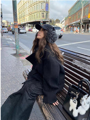 High-end Stand-up Collar Woolen Coat