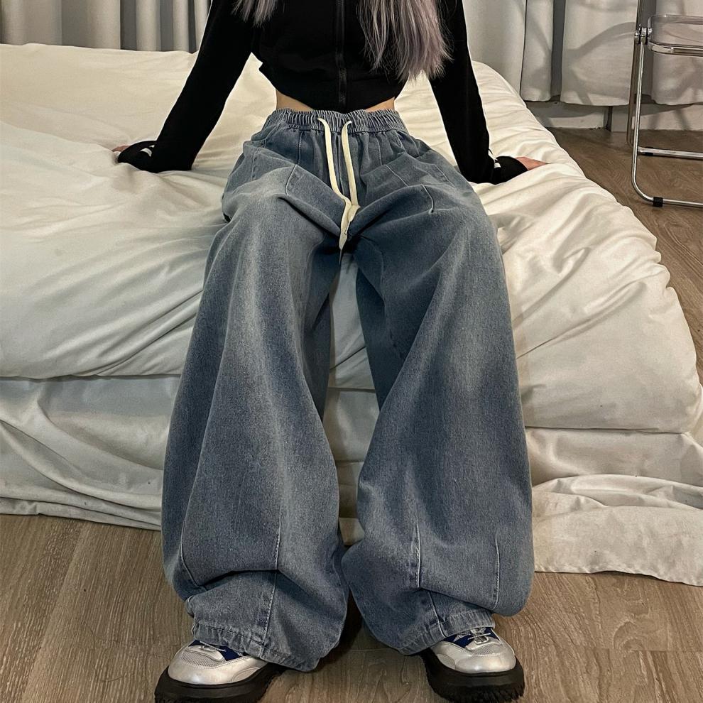 Loose Simple Style Baggy Boyfriend Jeans - fairypeony