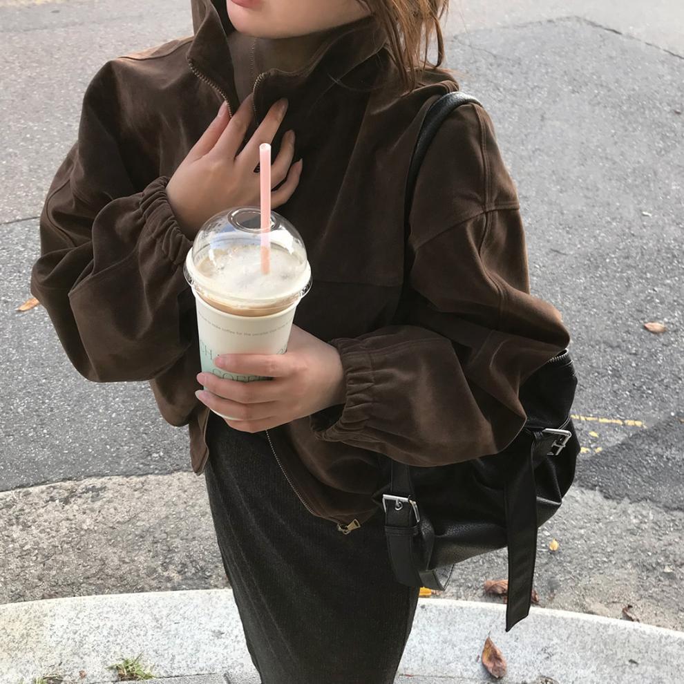 Vintage Oversized Suede Jacket