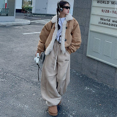 Girls Suede Cotton Winter Jacket
