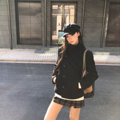 Womens Quilted Wool Coat