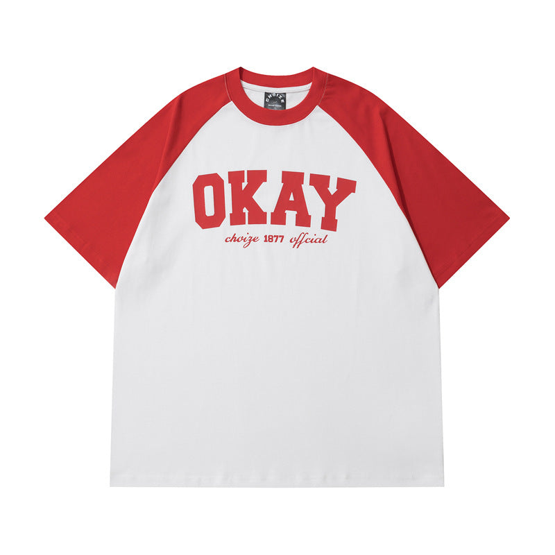 Vintage Letter Print Raglan Oversized T-shirt - fairypeony