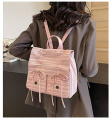 The Journey Carryall Bow Leather Backpack