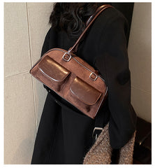 Aesthetic Ribbon Satchel Velvet Shoulder Bag