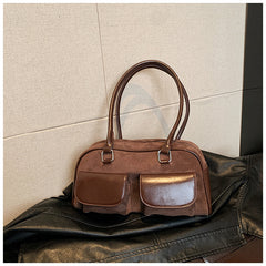 Aesthetic Ribbon Satchel Velvet Shoulder Bag