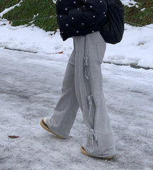 Aesthetic Side Bow Tie Sweatpants