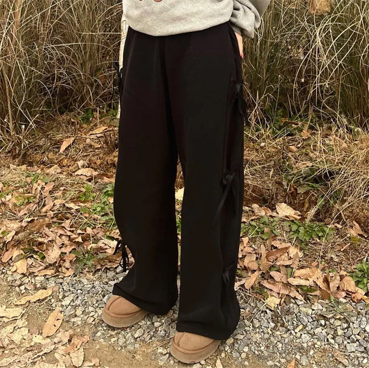 Aesthetic Side Bow Tie Sweatpants