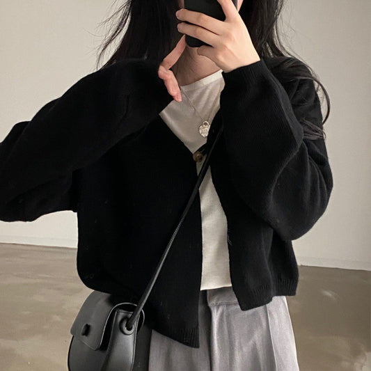 Solid Color Casual Oversized Cardigan