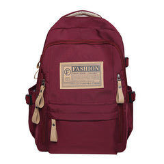 Solid Color Multi pocket Backpack