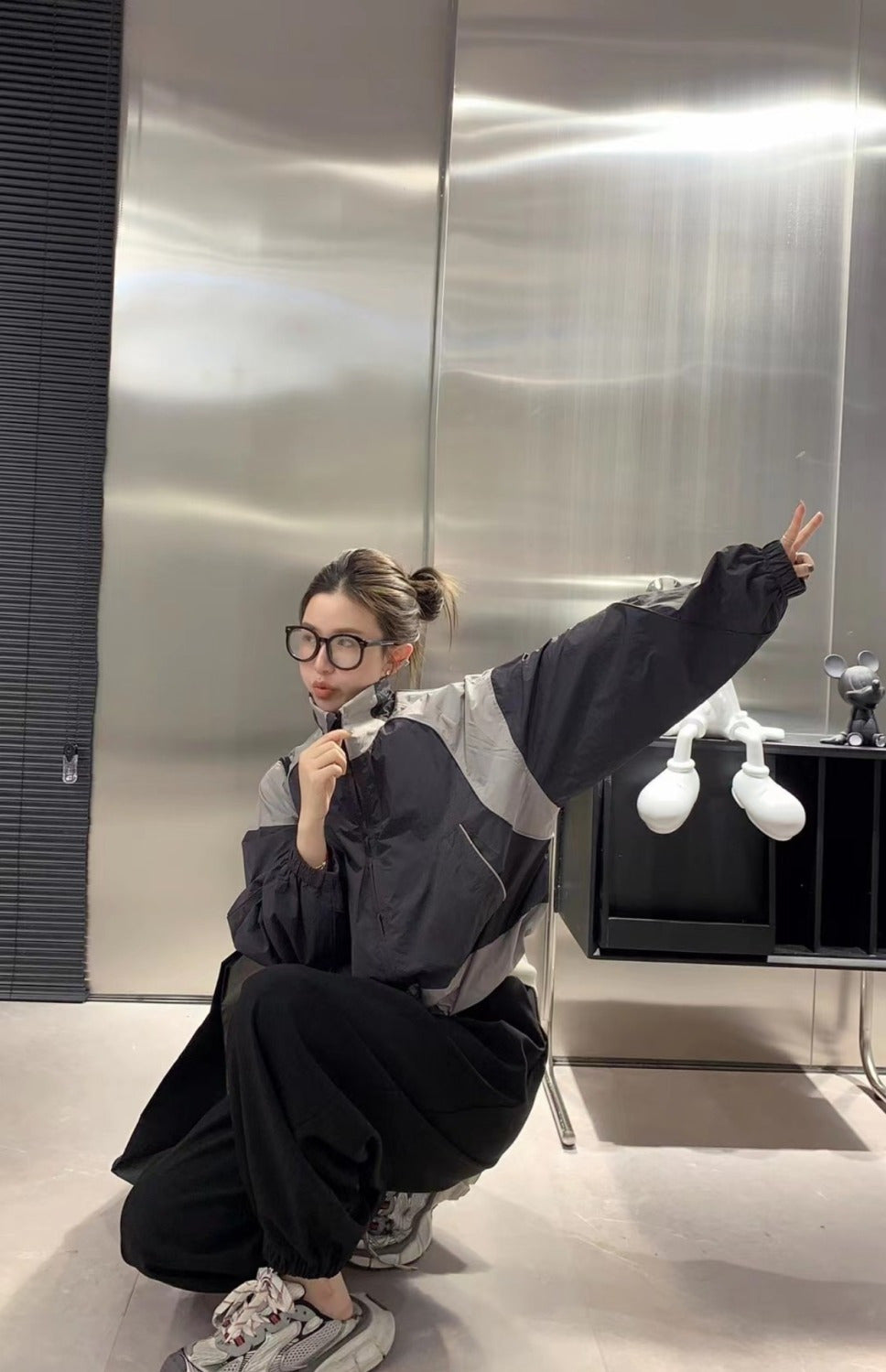 Outdoor Oversized Patchwork Jacket - fairypeony