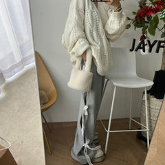 Side Lace Bow Tie  Baggy Sweatpants