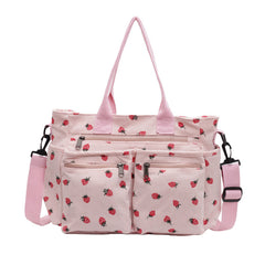 Printed Cherry Large Capacity Shoulder Bag
