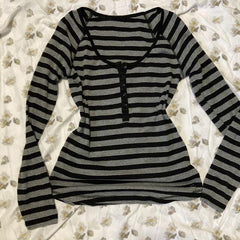 Striped U-Neck Slim-Fit T-Shirt