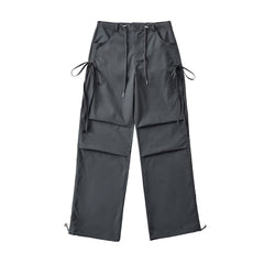 Side Drawstring Pleated Cargo Pants