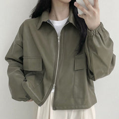 Vintage Big Pocket Oversized Zip Up Jacket