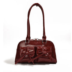 The Galactic Satchel Bow Leather Shoulder Bag