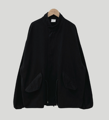 Vintage Stand Collar Long-Sleeve Zipper Jacket – Korean Chic Loose Coat in 2 Colours