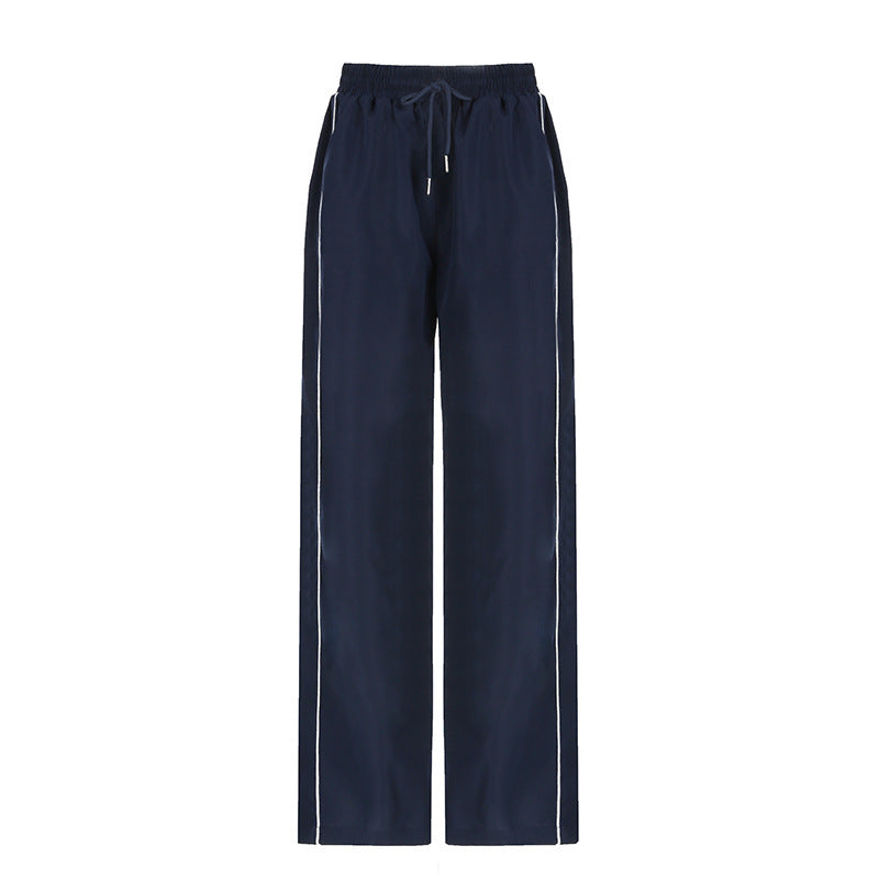 Vintage Piping Details Baggy Sweatpants